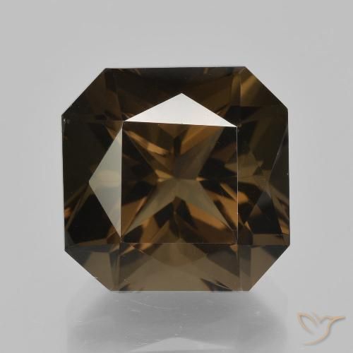 8.90ct طبيعي بني غامق كوارتز سموكى, قص الزمرد, VVS
