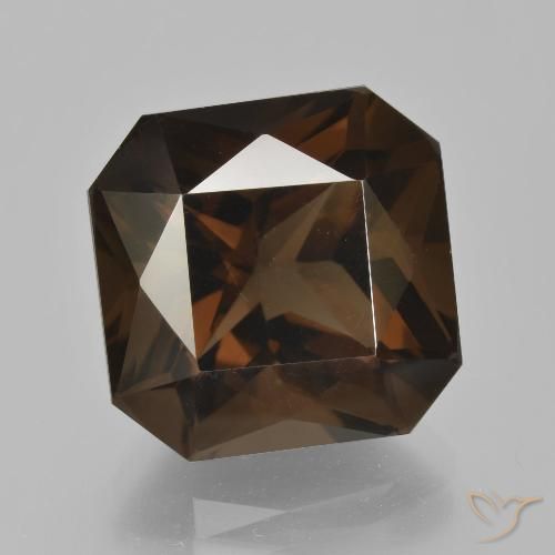 11.03ct طبيعي بنى كوارتز سموكى, قص الزمرد, VVS