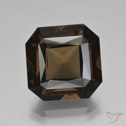 8.61ct طبيعي بنى العنبر كوارتز سموكى, قص الزمرد, VVS