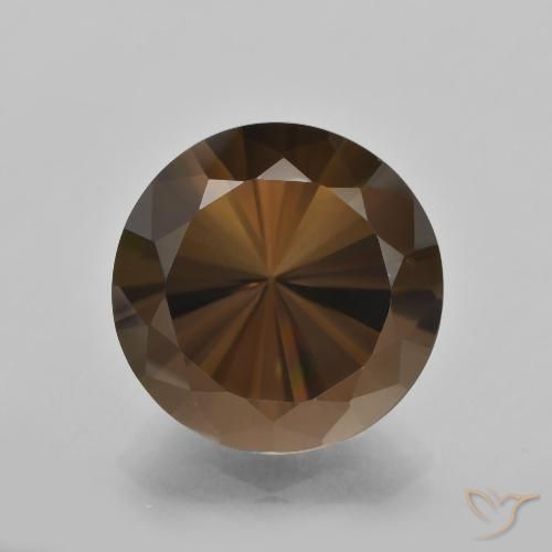 10.65ct طبيعي بنى شيكولاتى كوارتز سموكى, دائري, VVS