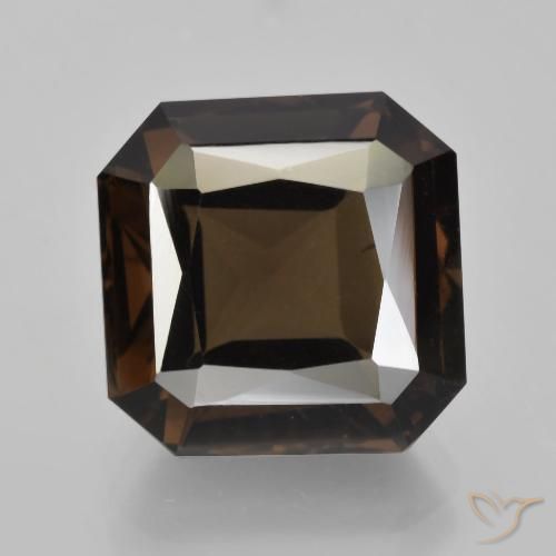 9.19ct طبيعي أزرق غامق كوارتز سموكى, قص الزمرد, VVS-VS
