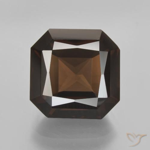 9.17ct طبيعي بنى كوارتز سموكى, قص الزمرد, VVS-VS