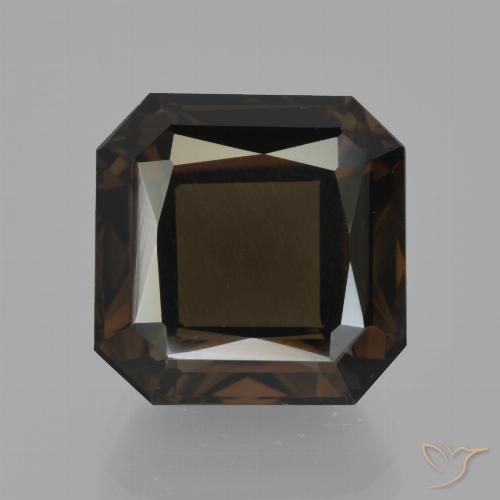 9.35ct طبيعي أزرق غامق كوارتز سموكى, قص الزمرد, VVS-VS