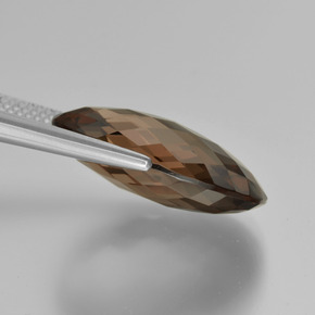 كوارتز سموكى بنى شيكولاتى طبيعي، قصة بيضاوى، 13.23 قيراط، VVS