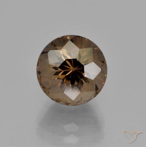 2.89ct طبيعي بنى شيكولاتى كوارتز سموكى, دائري, قليلا جدا