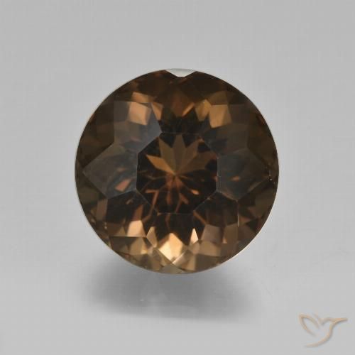 8.25ct طبيعي أزرق غامق كوارتز سموكى, دائري, VVS-VS