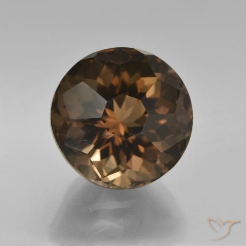 7.66ct طبيعي بنى شيكولاتى كوارتز سموكى, دائري, VVS