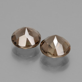 أحجار كوارتز سموكى بنى شيكولاتى طبيعية، قصة دائرى، قليلا جدا، وزنها 3.82 قيراط