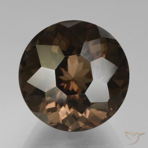 10.75ct طبيعي بنى شيكولاتى كوارتز سموكى, دائري, VVS