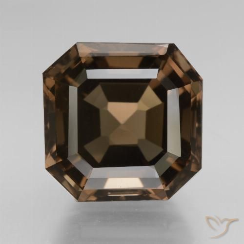 7.94ct طبيعي بني غامق كوارتز سموكى, قص الزمرد, VVS
