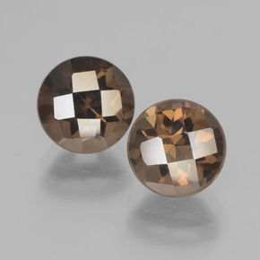 أحجار كوارتز سموكى بنى طبيعية، قصة دائرى، VVS-VS، وزنها 4.01 قيراط