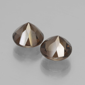 أحجار كوارتز سموكى بنى طبيعية، قصة دائرى، VVS-VS، وزنها 4.01 قيراط