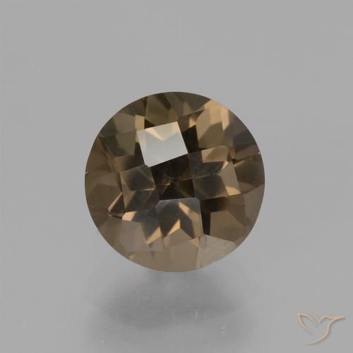 2.00ct طبيعي موكا فاتح كوارتز سموكى, دائري, VVS-VS