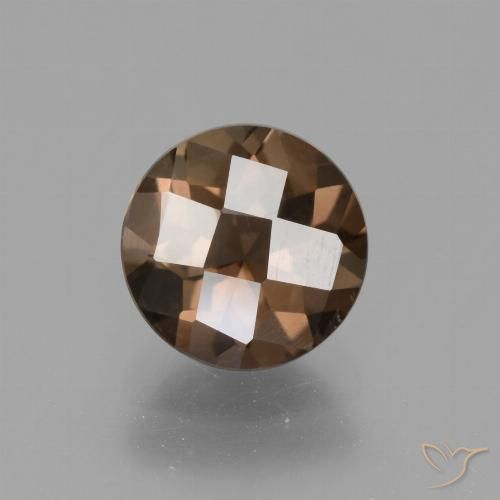 1.62ct طبيعي بنى كوارتز سموكى, دائري, VVS-VS