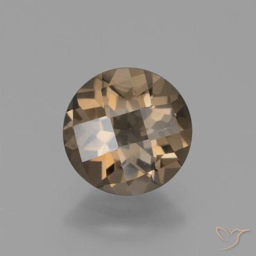 1.40ct طبيعي موكا فاتح كوارتز سموكى, دائري, قليلا جدا
