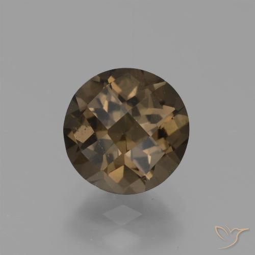 1.60ct طبيعي موكا فاتح كوارتز سموكى, دائري, VS-SI