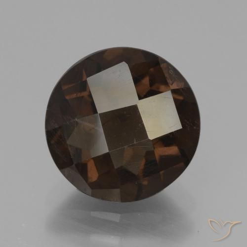 2.84ct طبيعي بنى العنبر كوارتز سموكى, دائري, VS-SI