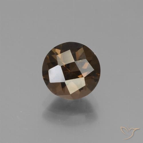 1.70ct طبيعي بنى خبز الزنجبيل كوارتز سموكى, دائري, قليلا جدا