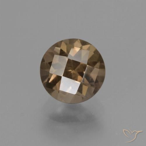 1.87ct طبيعي بنى فاتح-متوسط كوارتز سموكى, دائري, VVS-VS