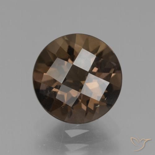 2.29ct طبيعي بنى العنبر كوارتز سموكى, دائري, قليلا جدا