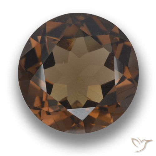 9.60ct طبيعي بني غامق كوارتز سموكى, دائري, VVS