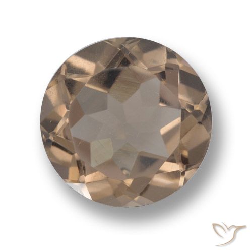 4.17ct طبيعي البني الفاتح كوارتز سموكى, دائري, قليلا جدا