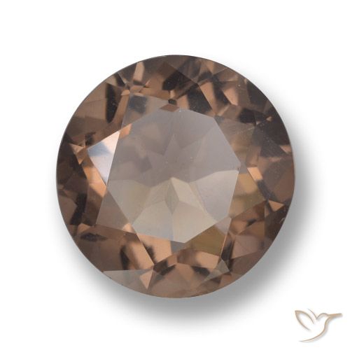 5.18ct طبيعي بنى الجوزية كوارتز سموكى, دائري, VVS-VS