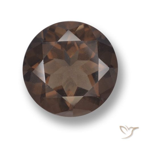 4.78ct طبيعي بنى شيكولاتى كوارتز سموكى, دائري, VVS-VS