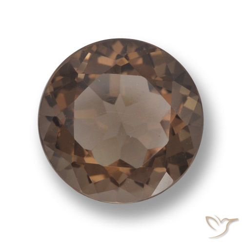 5.69ct طبيعي بني غامق كوارتز سموكى, دائري, VVS