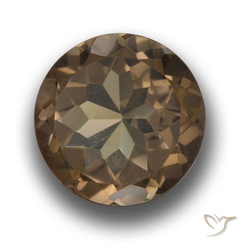 4.13ct طبيعي بنى دافئ كوارتز سموكى, دائري, VVS