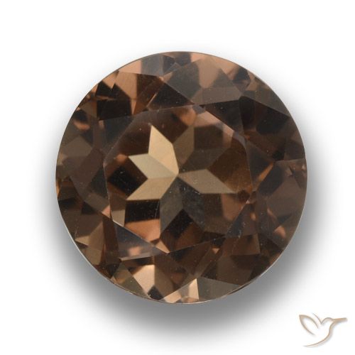 4.87ct طبيعي بنى الجوزية كوارتز سموكى, دائري, VVS
