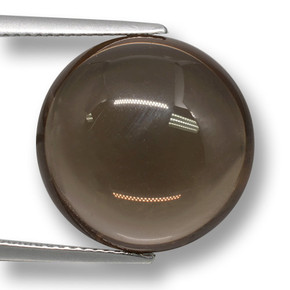 كوارتز سموكى بنى العنبر طبيعي، قصة دائرى، 15.68 قيراط، شفاف