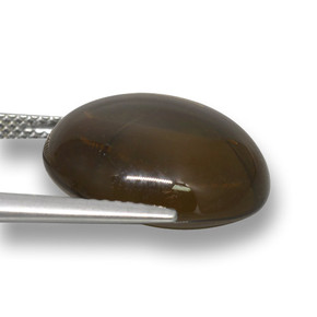 كوارتز سموكى بنى العنبر طبيعي، قصة دائرى، 15.68 قيراط، شفاف