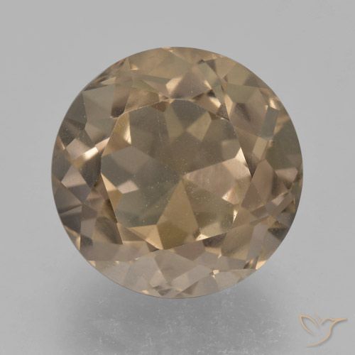 4.42ct طبيعي بنى دافئ كوارتز سموكى, دائري, VVS-VS