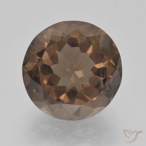 3.84ct طبيعي بنى دافئ كوارتز سموكى, دائري, VVS-VS