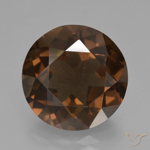 8.98ct طبيعي بني محمر كوارتز سموكى, دائري, قليلا جدا