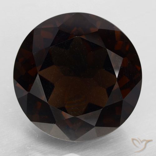 11.83ct طبيعي بنى شيكولاتى كوارتز سموكى, دائري, VVS
