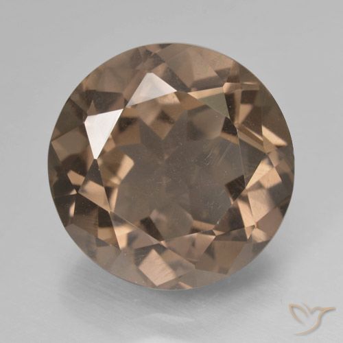 9.72ct طبيعي بنى متوسط كوارتز سموكى, دائري, قليلا جدا