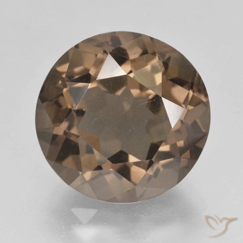 9.80ct طبيعي بنى متوسط كوارتز سموكى, دائري, قليلا جدا