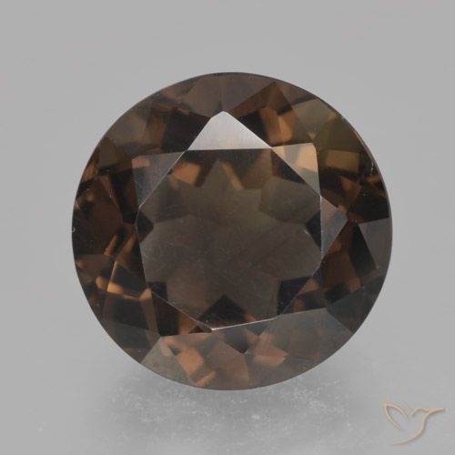 4.84ct طبيعي بنى متوسط كوارتز سموكى, دائري, VVS-VS