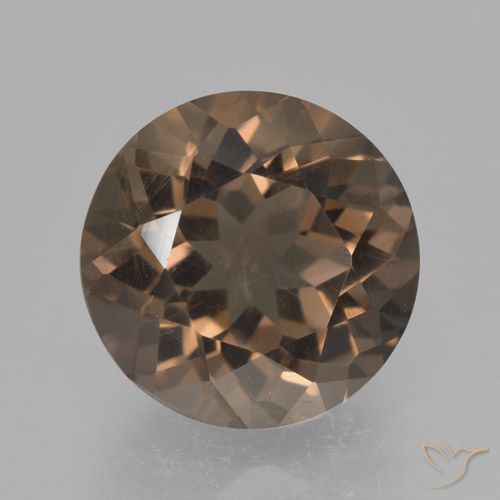 4.08ct طبيعي بنى دافئ كوارتز سموكى, دائري, VVS-VS