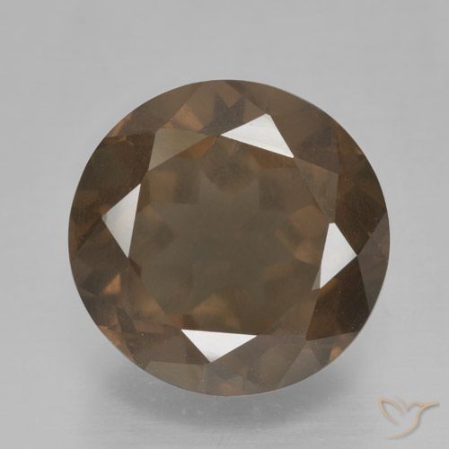 5.24ct طبيعي بنى متوسط كوارتز سموكى, دائري, قليلا جدا