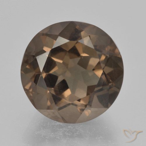 5.31ct طبيعي بنى دافئ كوارتز سموكى, دائري, VVS-VS