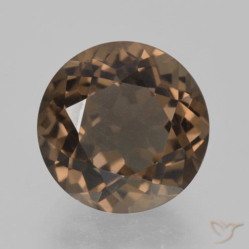 4.20ct طبيعي بنى خبز الزنجبيل كوارتز سموكى, دائري, VVS-VS
