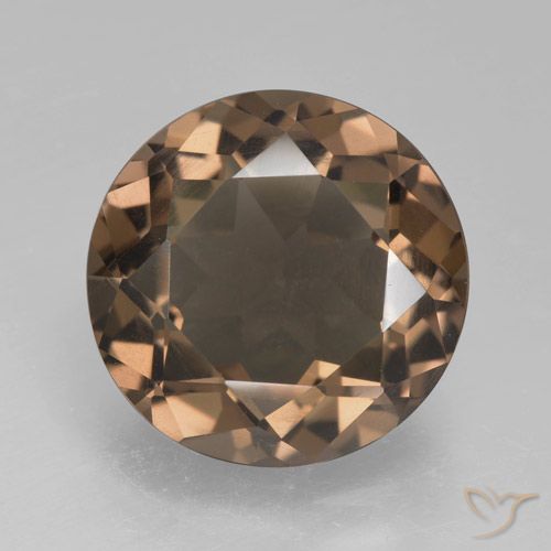 4.95ct طبيعي بنى خبز الزنجبيل كوارتز سموكى, دائري, VVS-VS