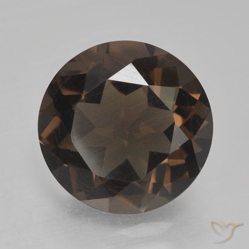 4.33ct طبيعي بنى متوسط كوارتز سموكى, دائري, VVS-VS