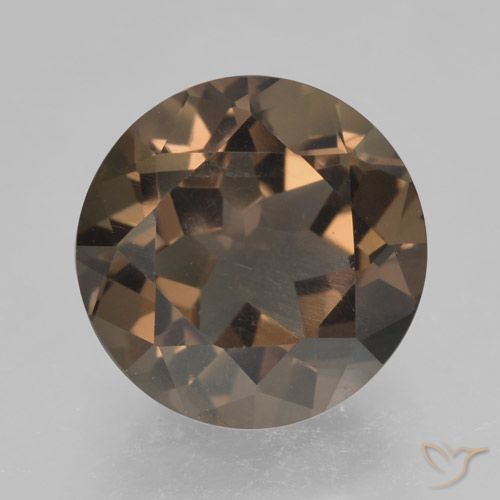 4.08ct طبيعي بنى خبز الزنجبيل كوارتز سموكى, دائري, VVS-VS