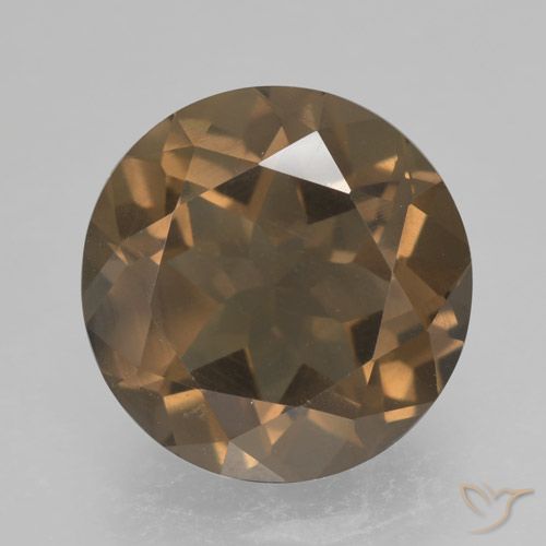 4.87ct طبيعي بنى دافئ كوارتز سموكى, دائري, قليلا جدا