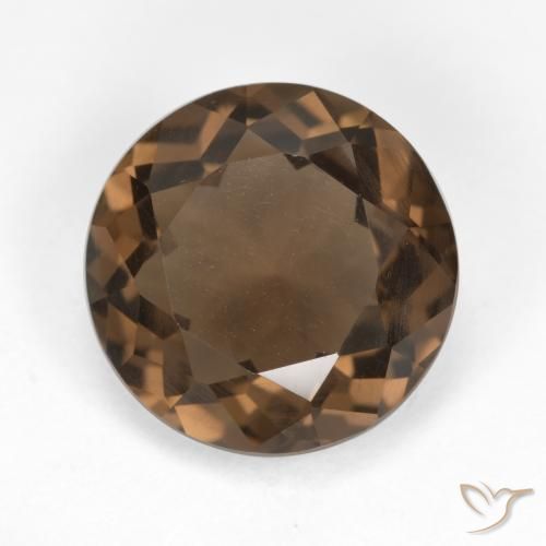 4.70ct طبيعي بنى الجوزية كوارتز سموكى, دائري, قليلا جدا