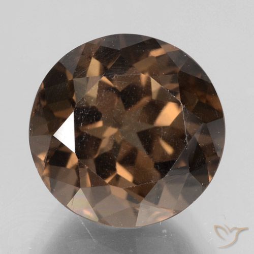 4.61ct طبيعي بنى الجوزية كوارتز سموكى, دائري, قليلا جدا
